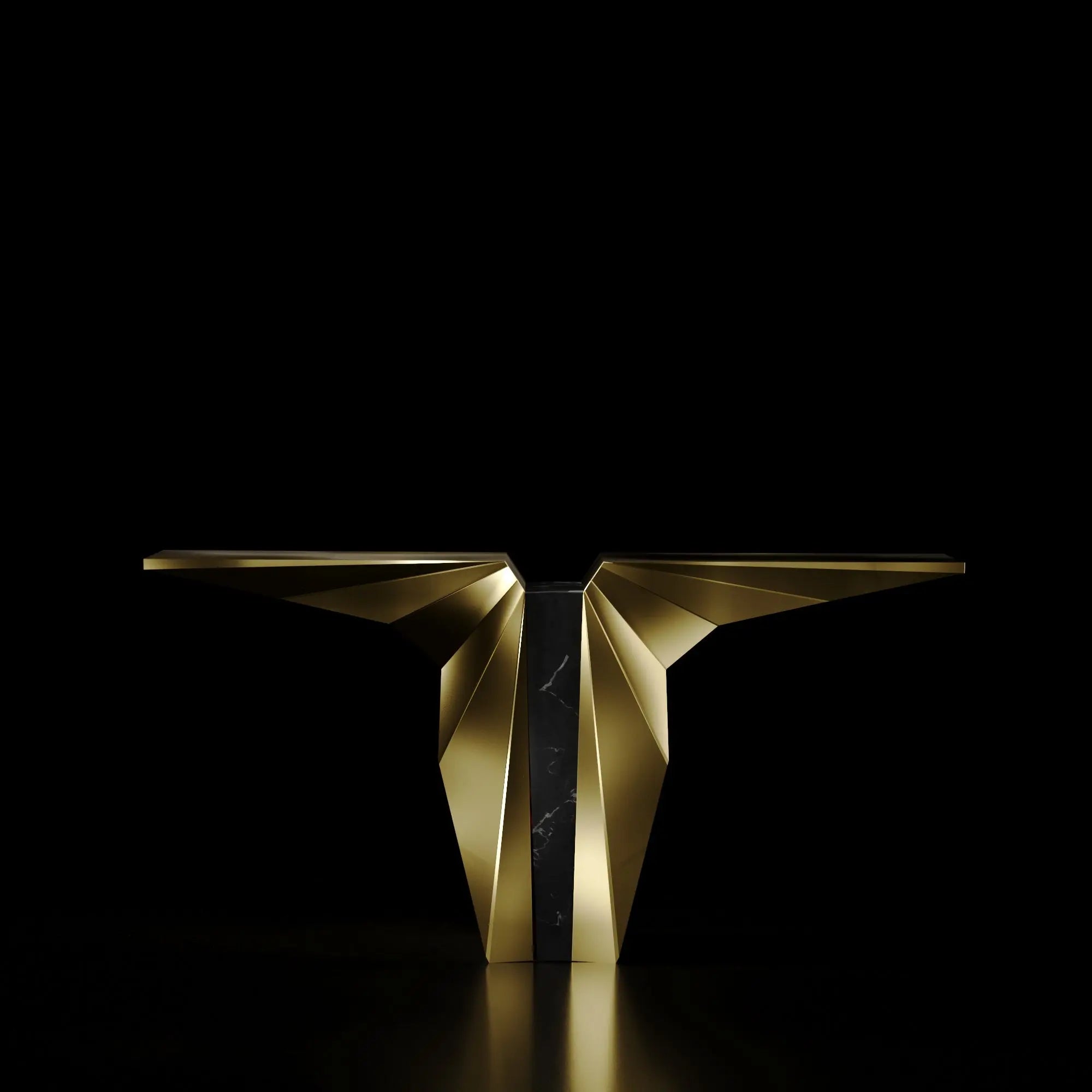 Palm Console Tables-Titanium-Gold-AllaModa Furniture