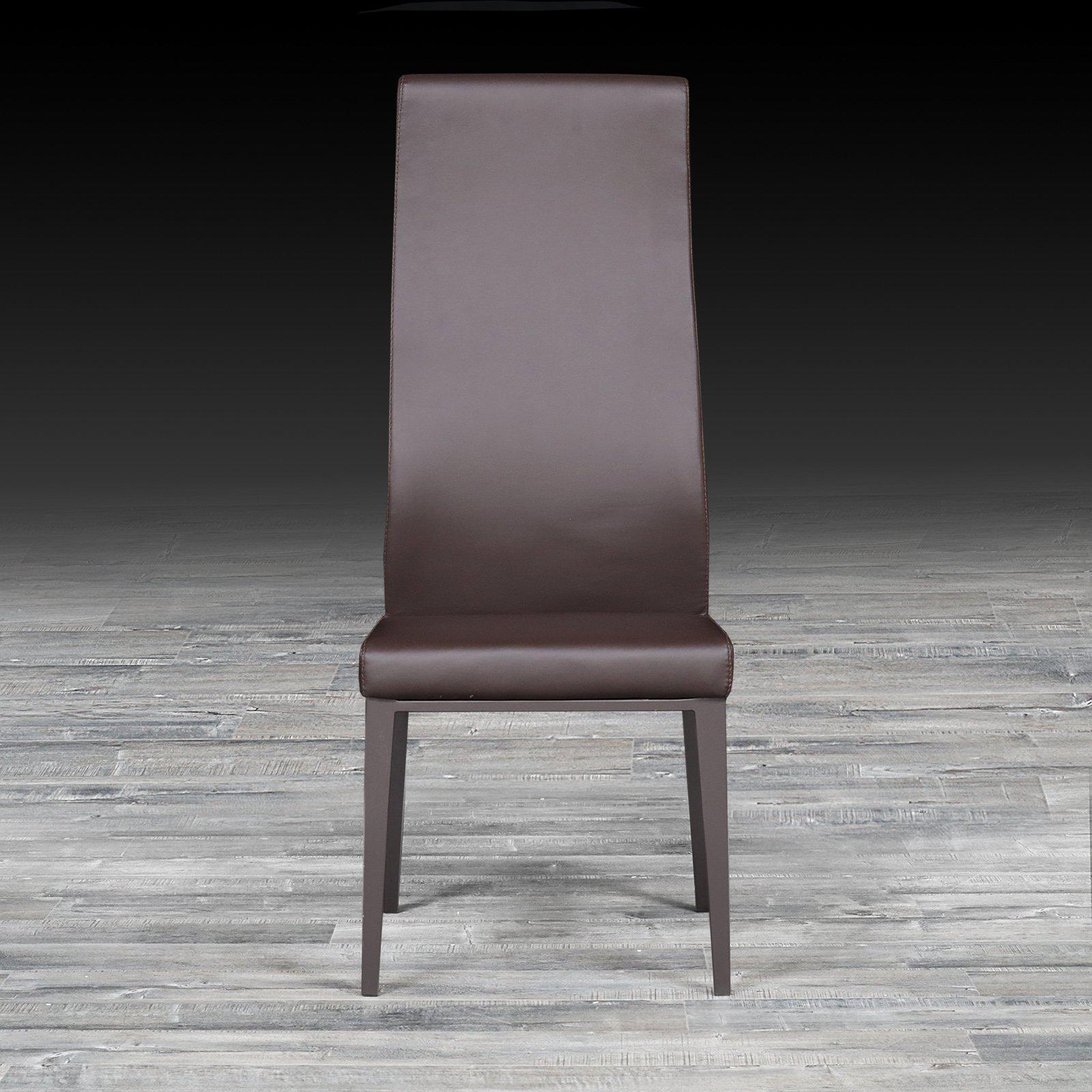 Lesina brown modern dining chair