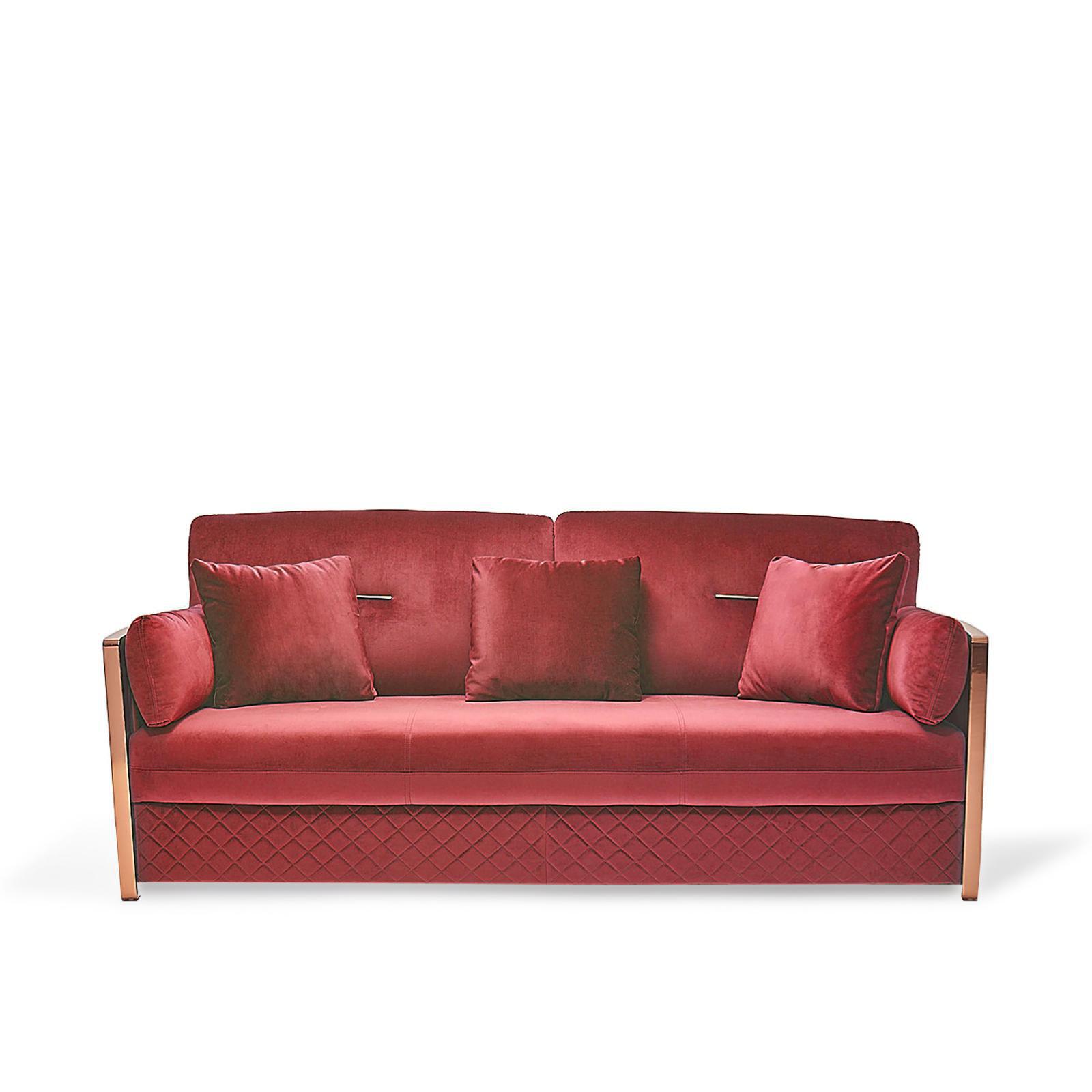 Adagio Burgandy Sofa Set