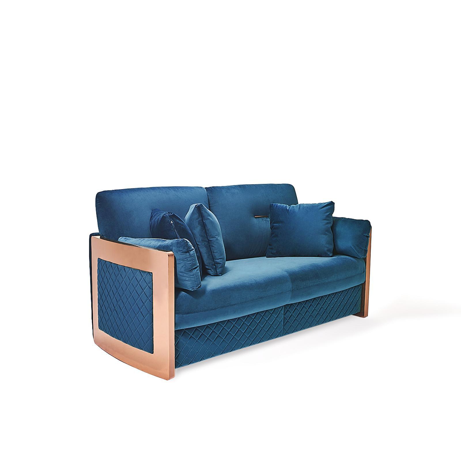 adagio rgss dark blue modern 8 sofa set