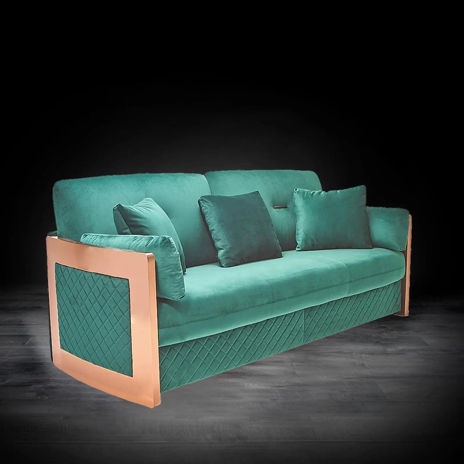 adagio rgss dark green stylish sofa set