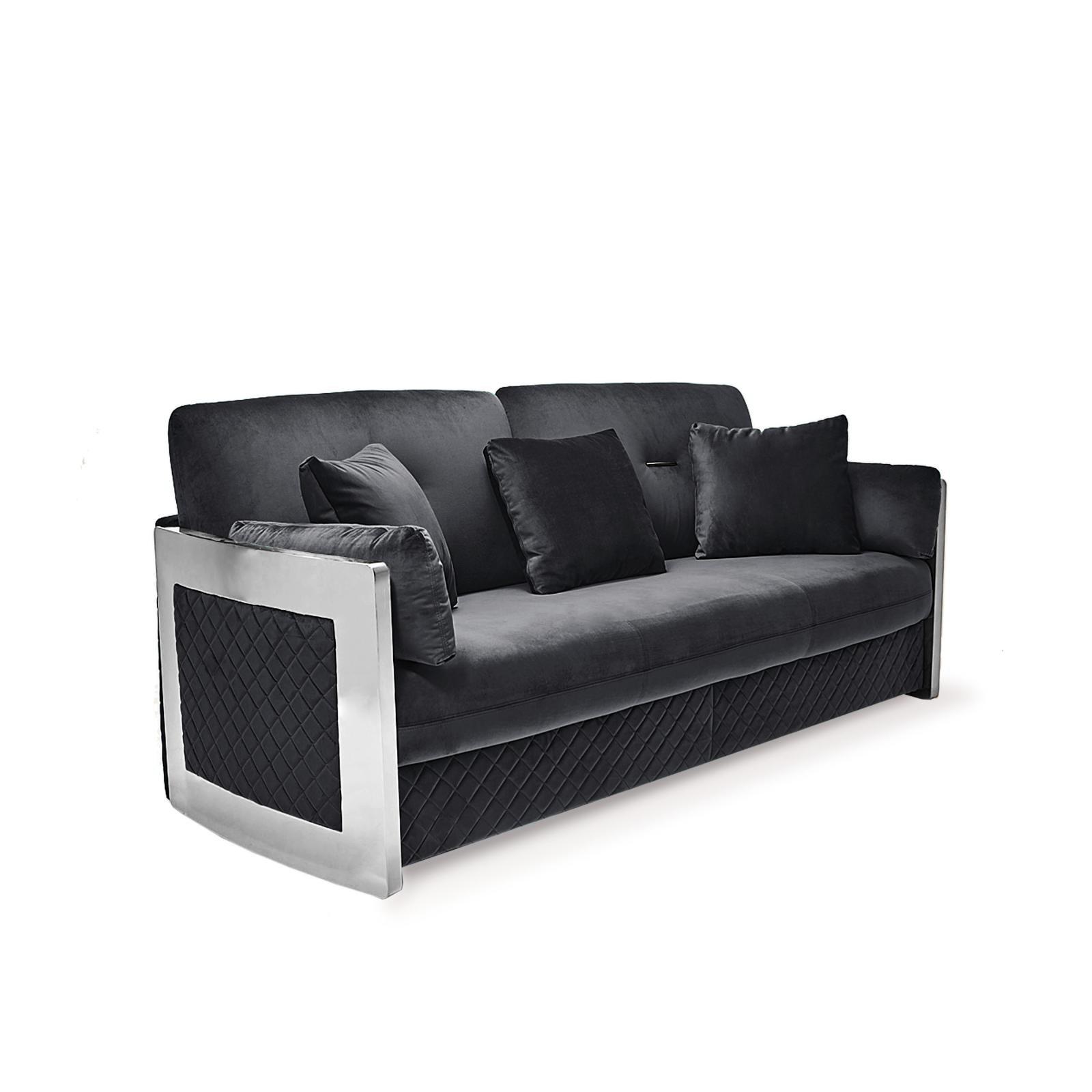 adagio silver black luxury 7 sofa set