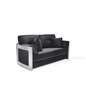 adagio silver black modern 8 sofa set