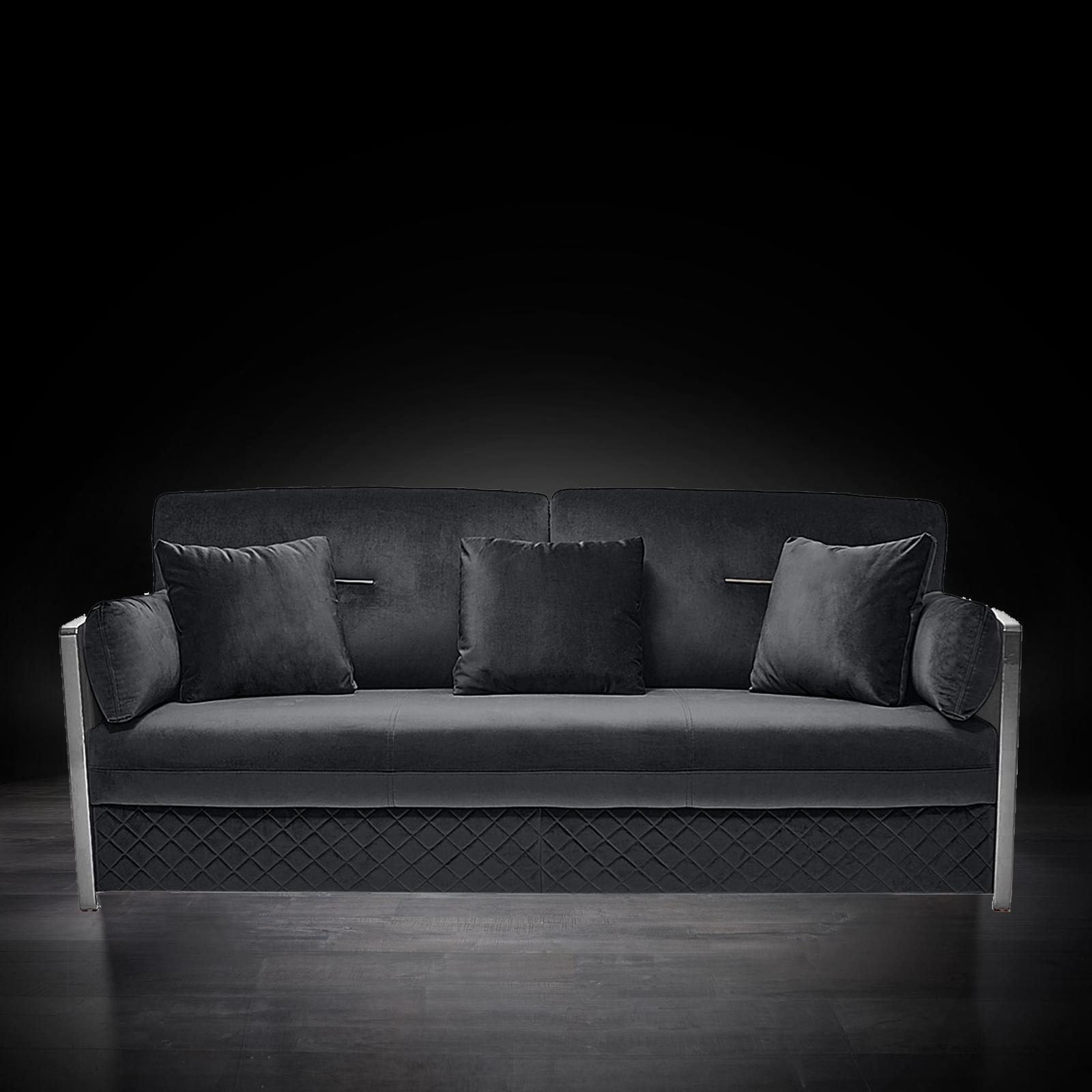 adagio silver black modern sofa set