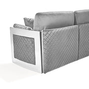 adagio silver gray stylish 9 sofa set