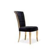 alanso gold black modern 7 dining chair