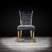 alanso gold black modern dining chair