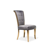 alanso gold gray modern 7 dining chair