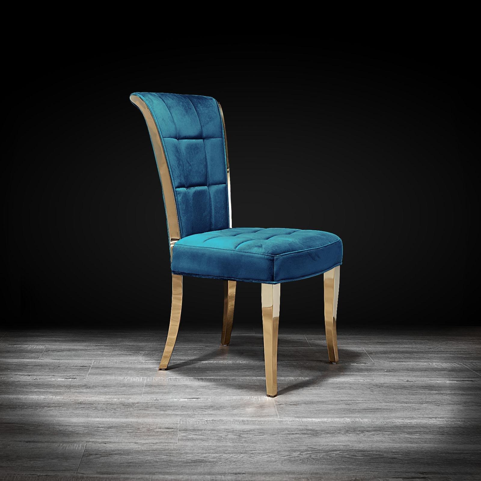 alanso tgss dark blue modern 1 dining chair