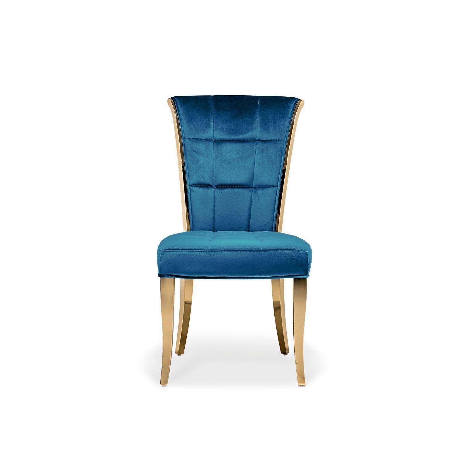 alanso tgss dark blue stylish 7 dining chair