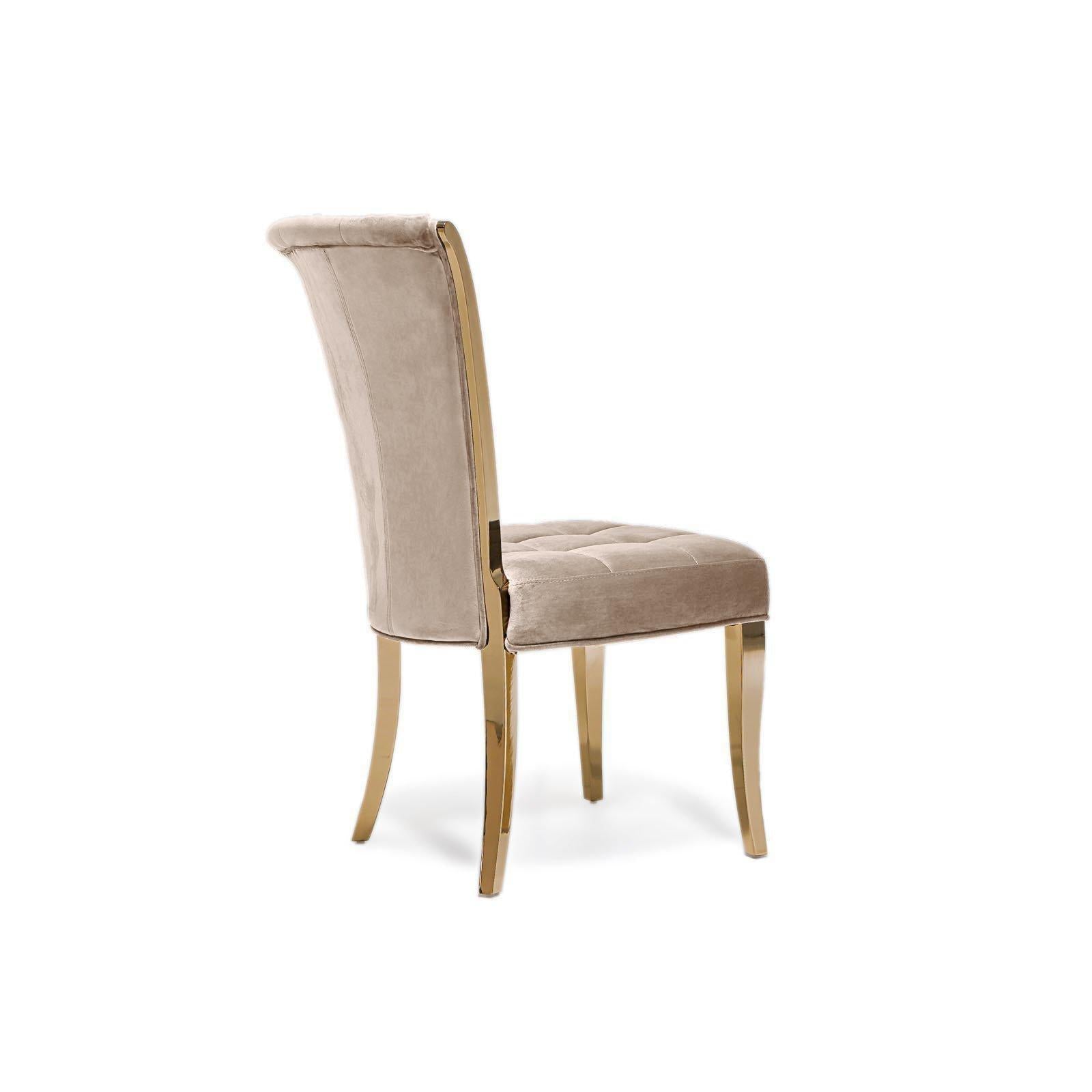 alanso tgss taupe luxury 7 dining chair