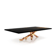 Albero Rose Gold Black Art Top Large Coffee Table