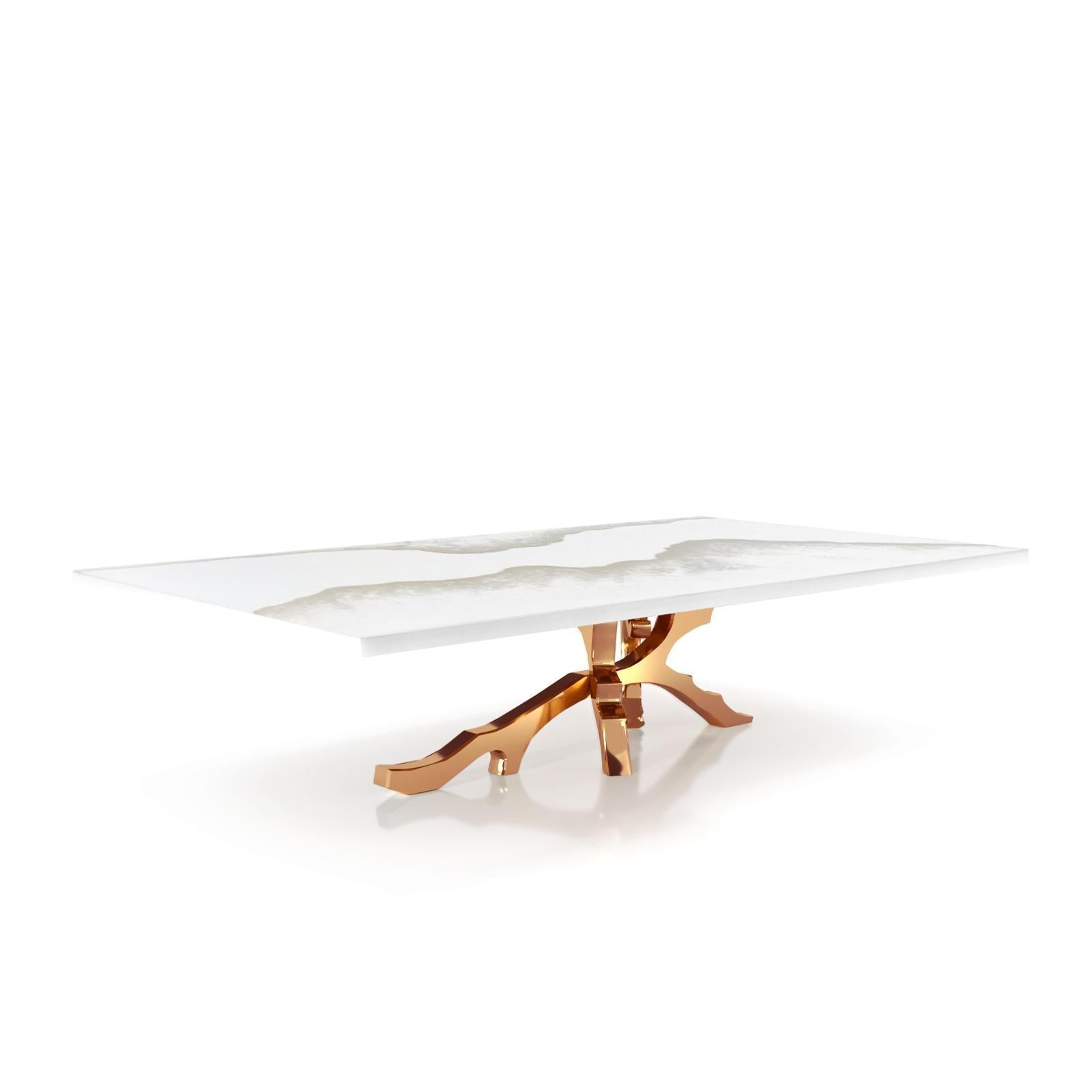 Albero Rose Gold White Mountain Top Large Coffee Table