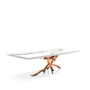 Albero Rose Gold White Mountain Top Small Dining Table