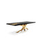 Albero Titanium Gold Black Art Top Small Dining Table