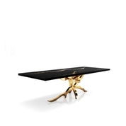 Albero Titanium Gold Black Mountain Top Small Dining Table