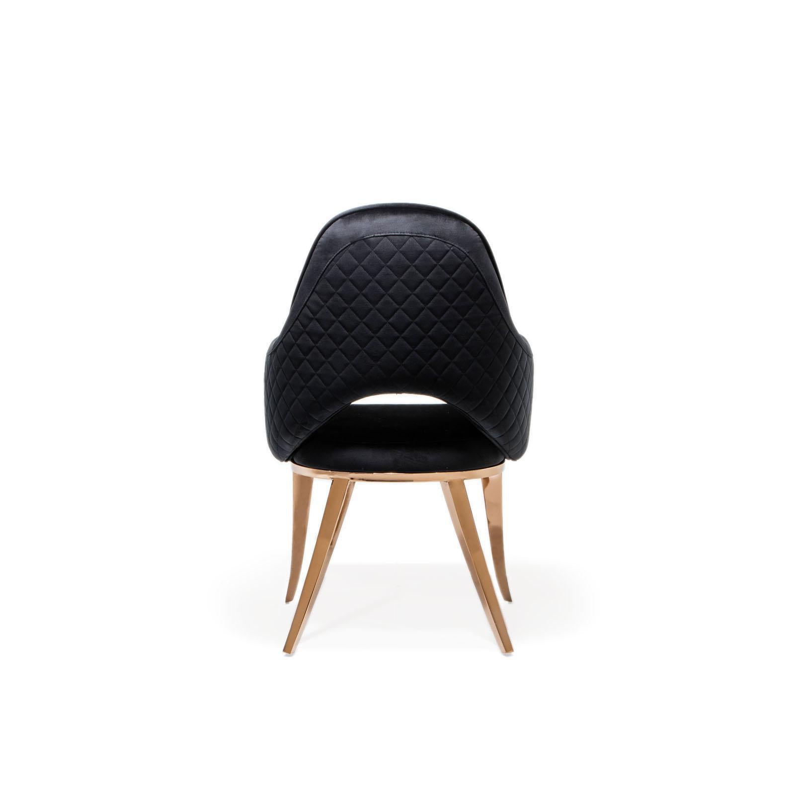 alegra rg black luxury 7 dining chair