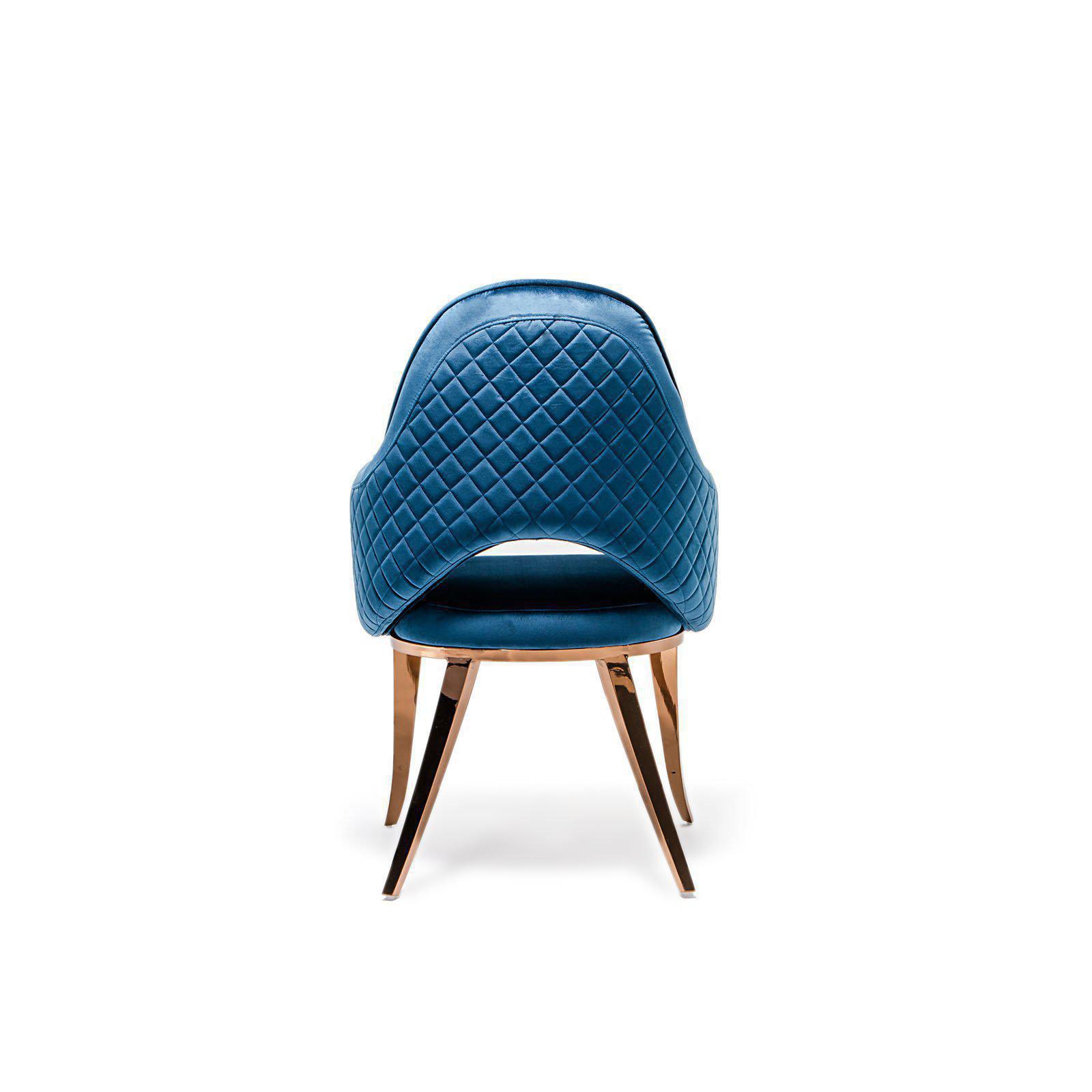 alegra rg blue luxury 7 dining chair