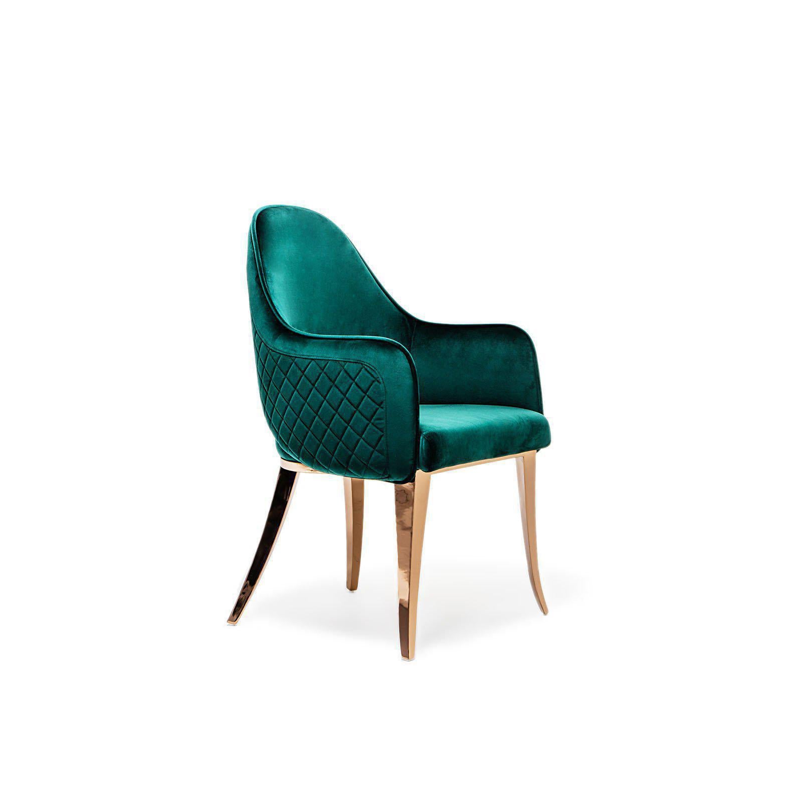 alegra rg green modern 7 dining chair