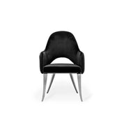 alegra silver black dining chair