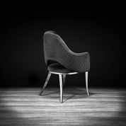 alegra silver black luxury dining chair