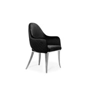 alegra silver black modern 7 dining chair