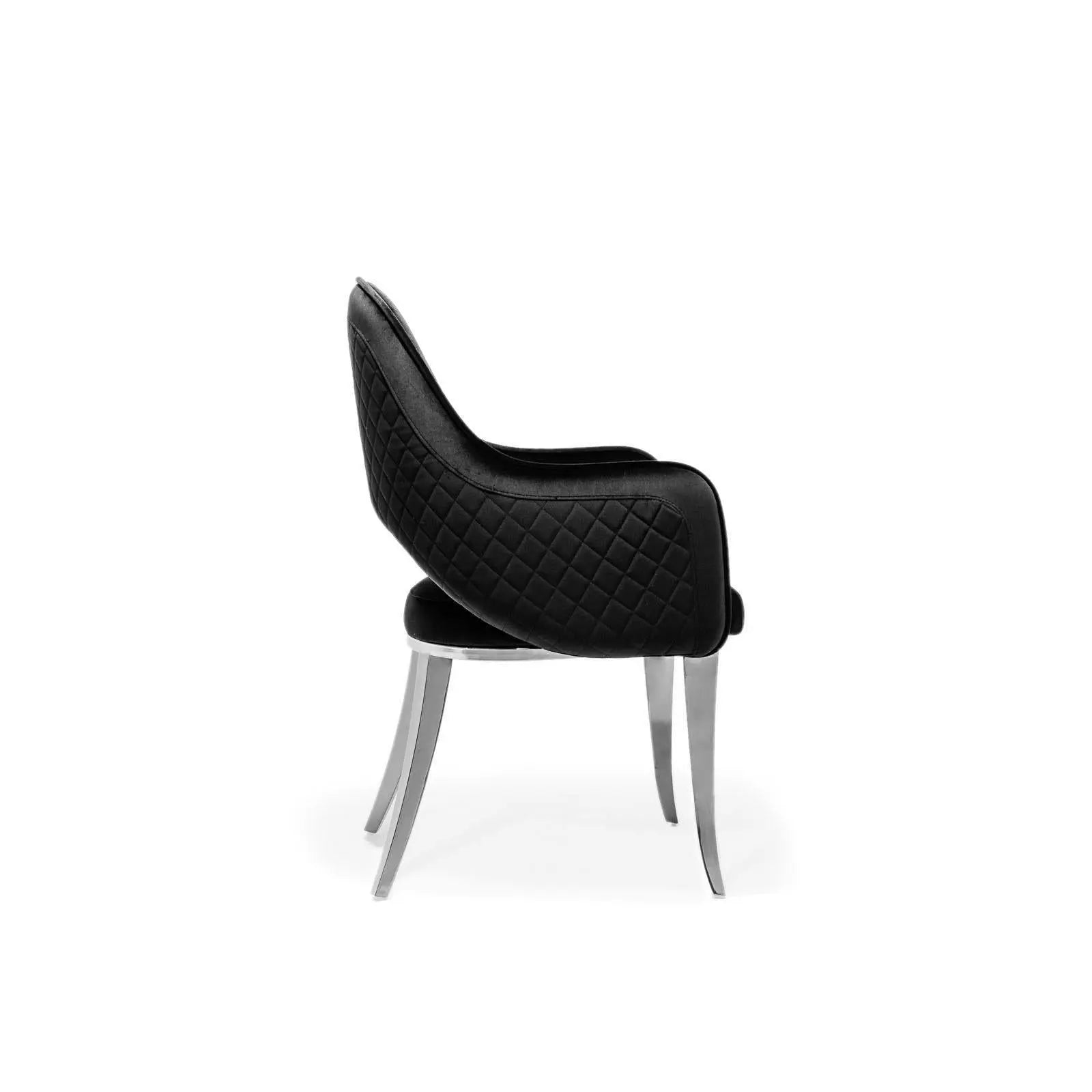 alegra silver black stylish 7 dining chair