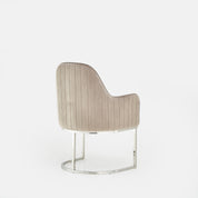 andria ss taupe luxury 7 dining chair