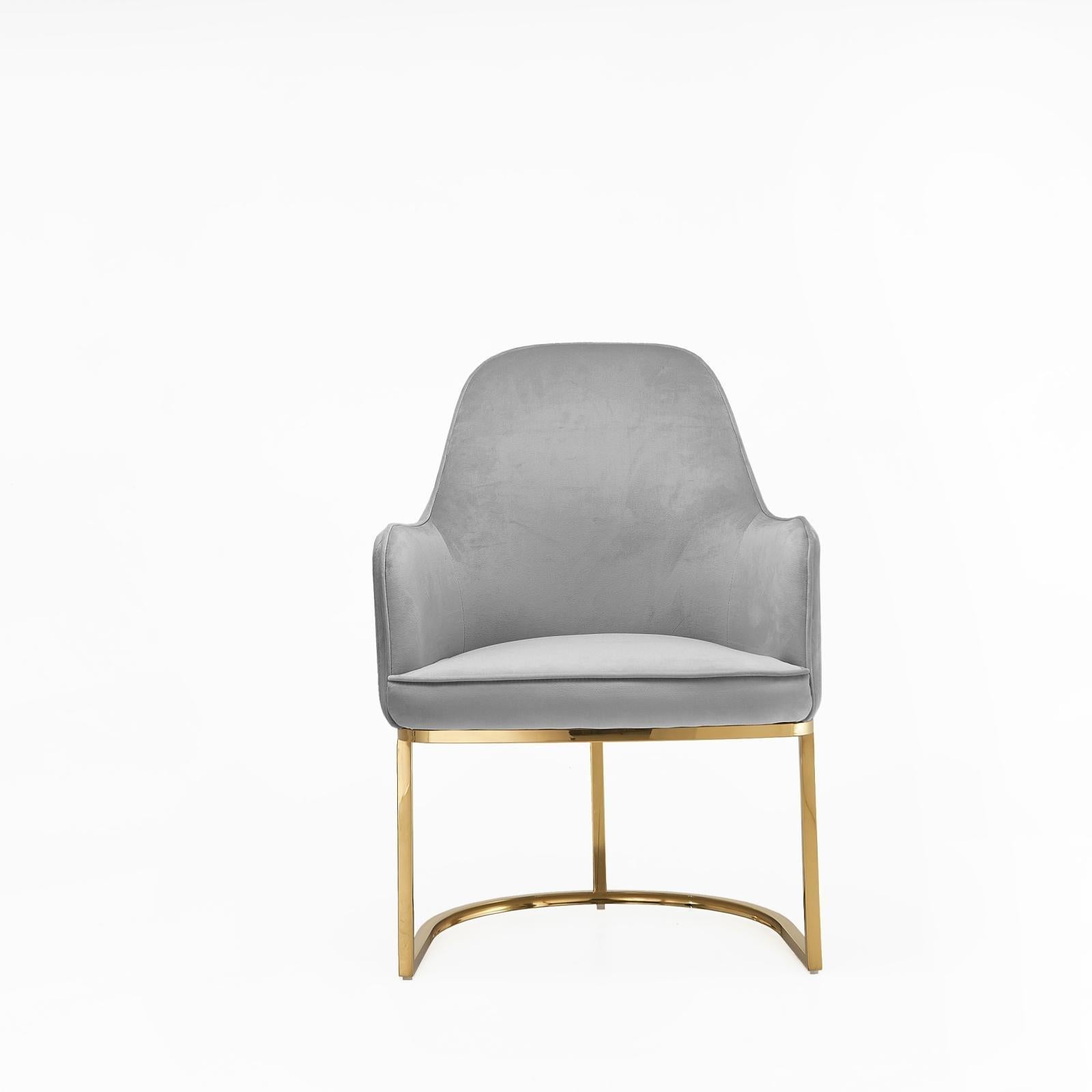 Andria Gray Titanium Gold Dining Chair