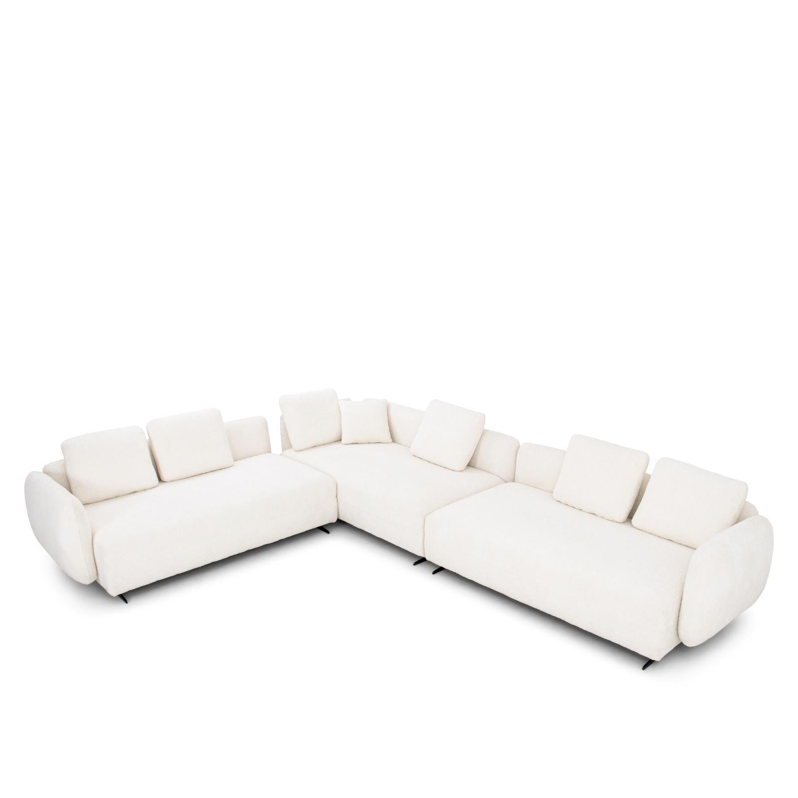 antonio white modern 8 sectional