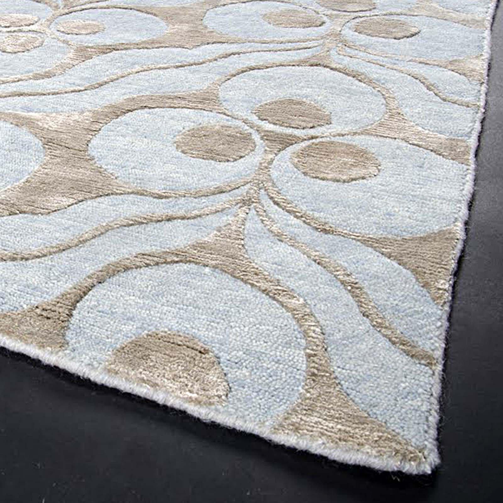 aramesh2 blue gray modern rug