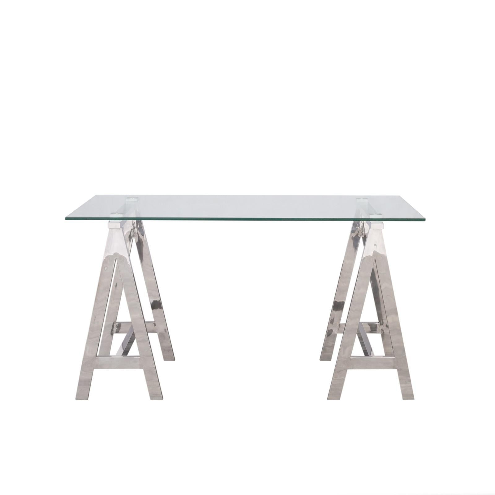 arch glass office desk