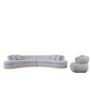 ariella gold ivory modern 8 sectional