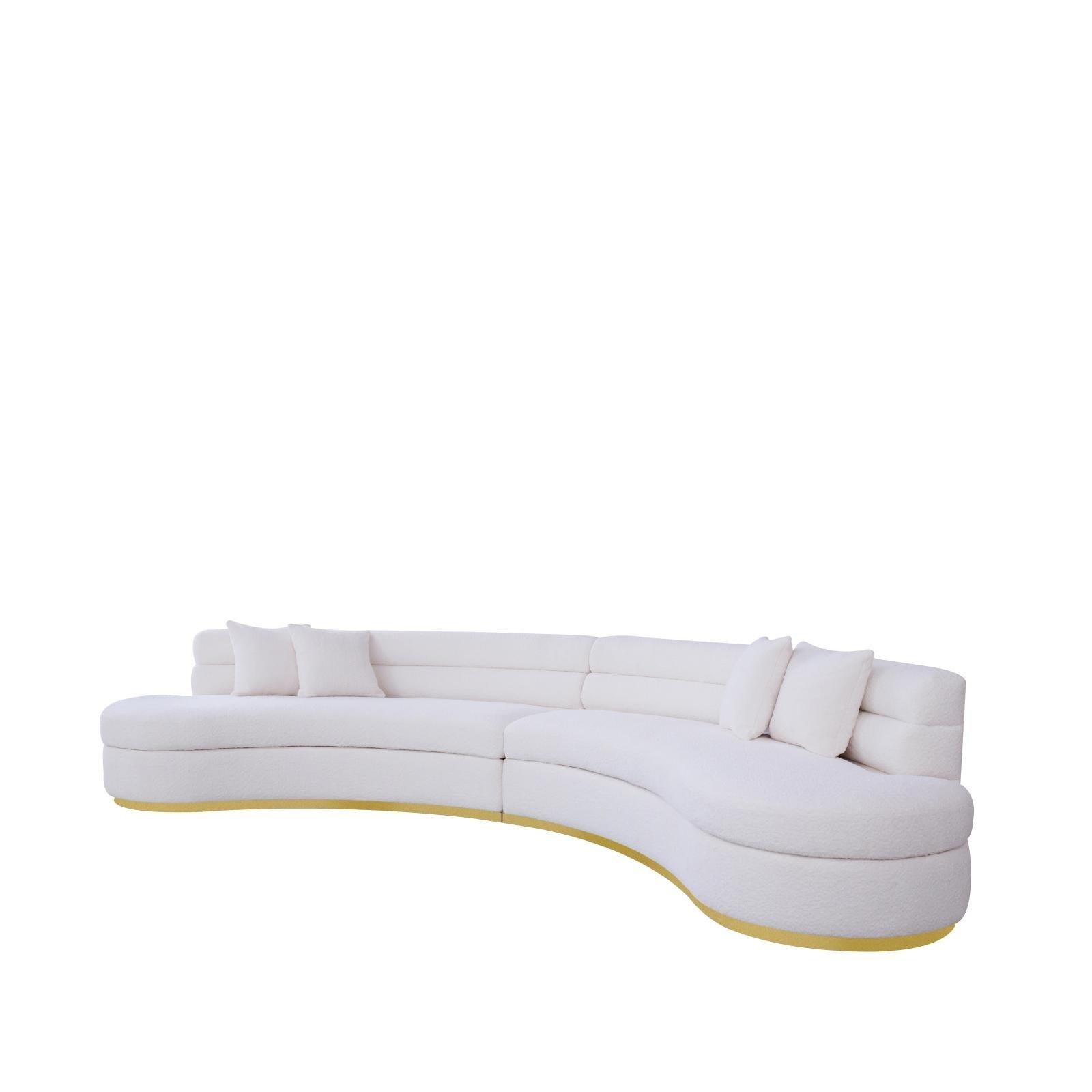 ariella gold white stylish 7 sectional