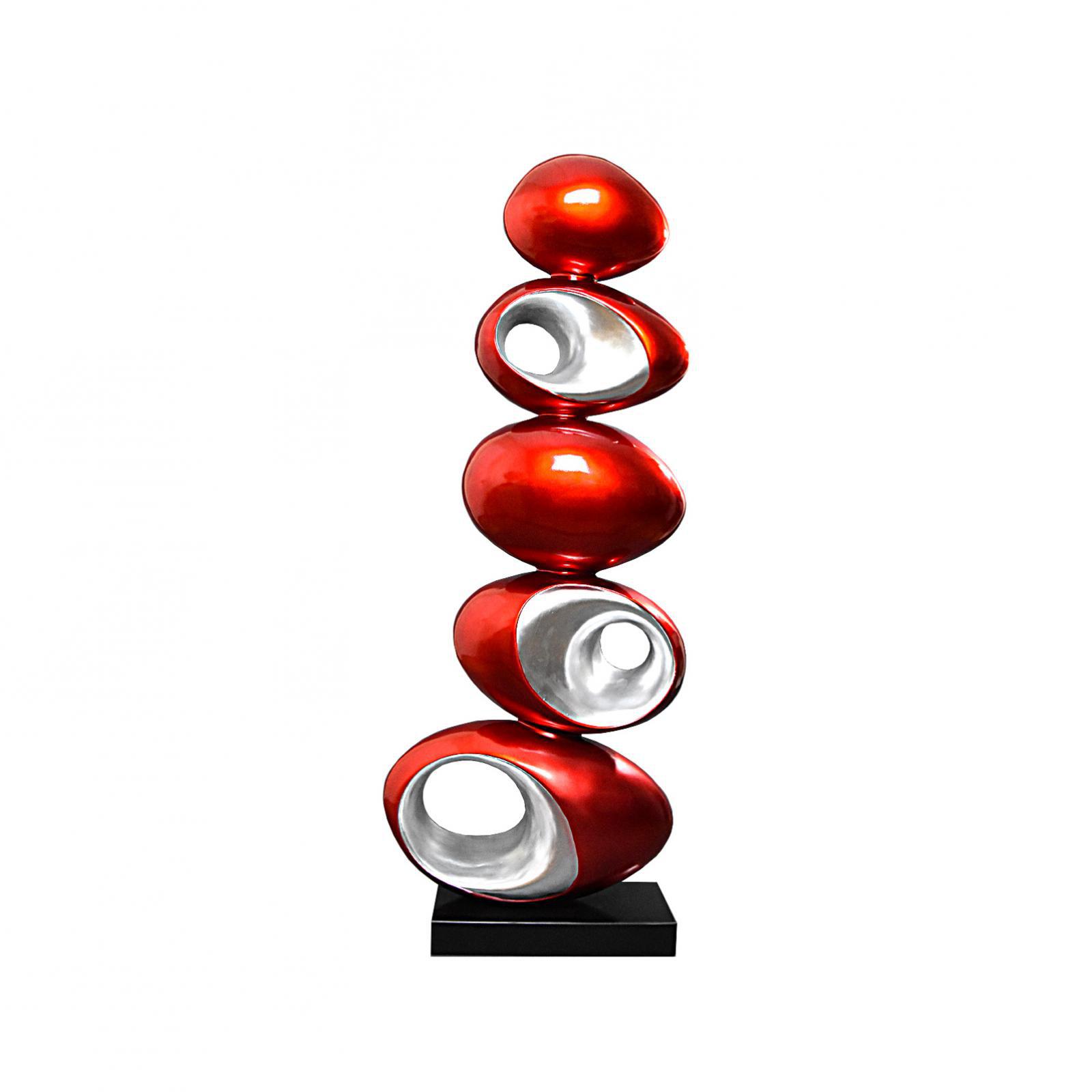 atomic metalic red sculpture