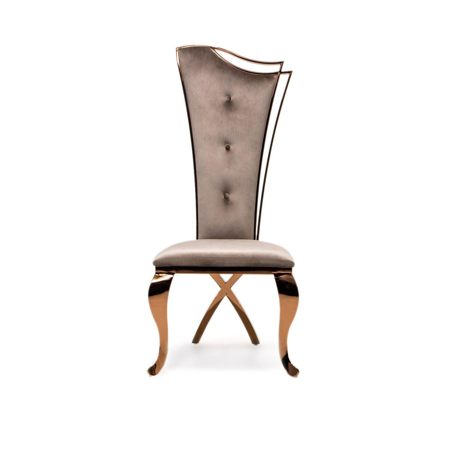 Belladonna Rose Gold Dining Chair - My Store