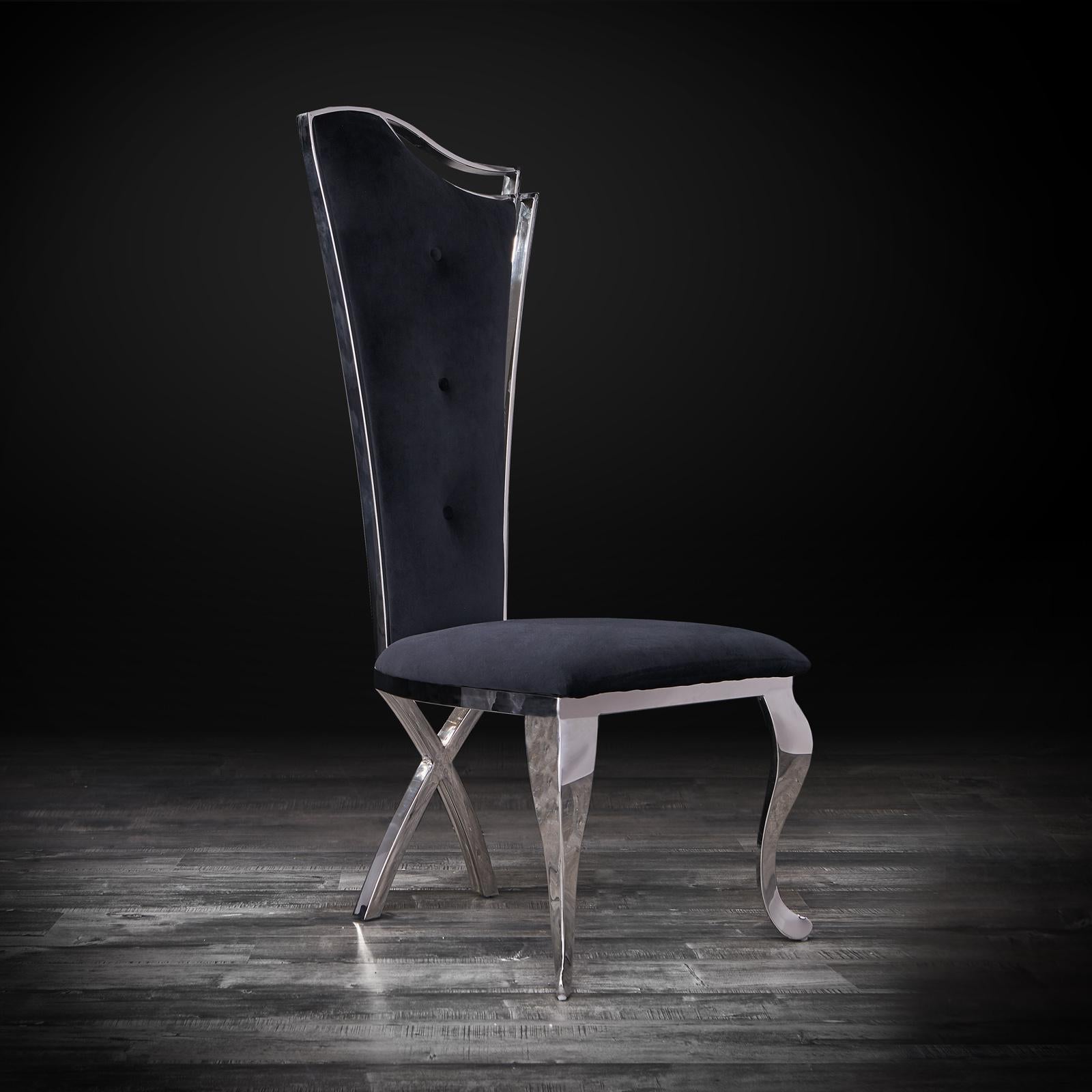 belladona black stylish dining chair