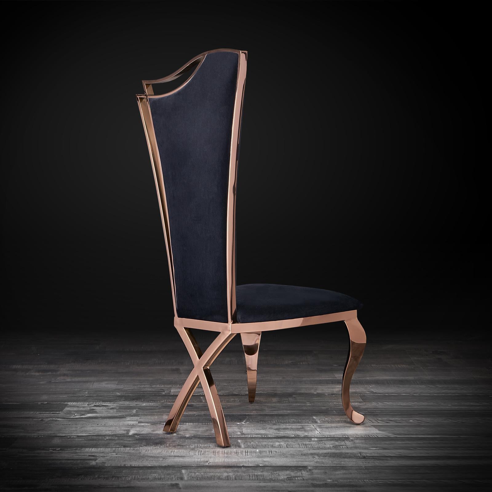 belladona vel black rg roberto grassie dining chair