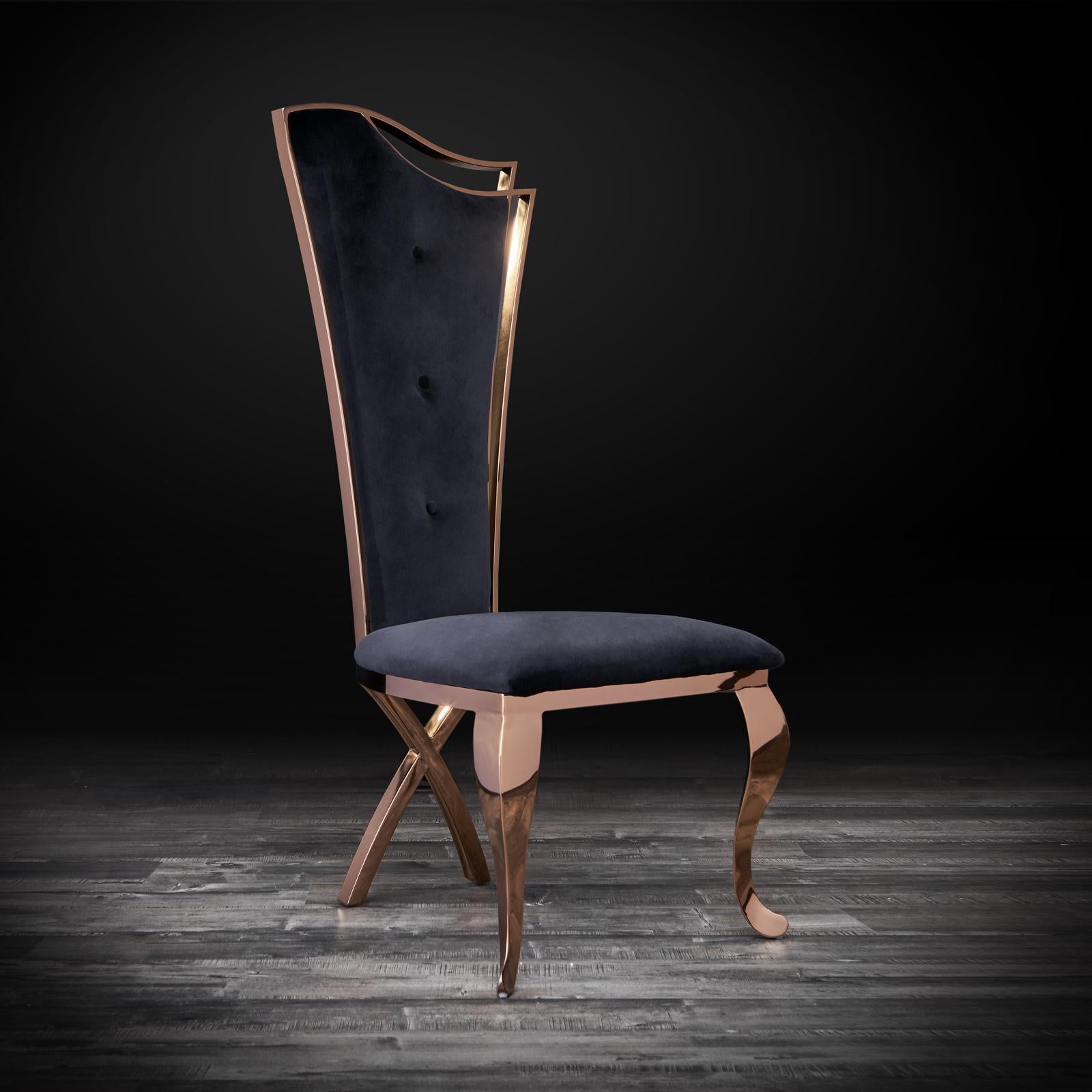 belladona vel black rg stylish dining chair