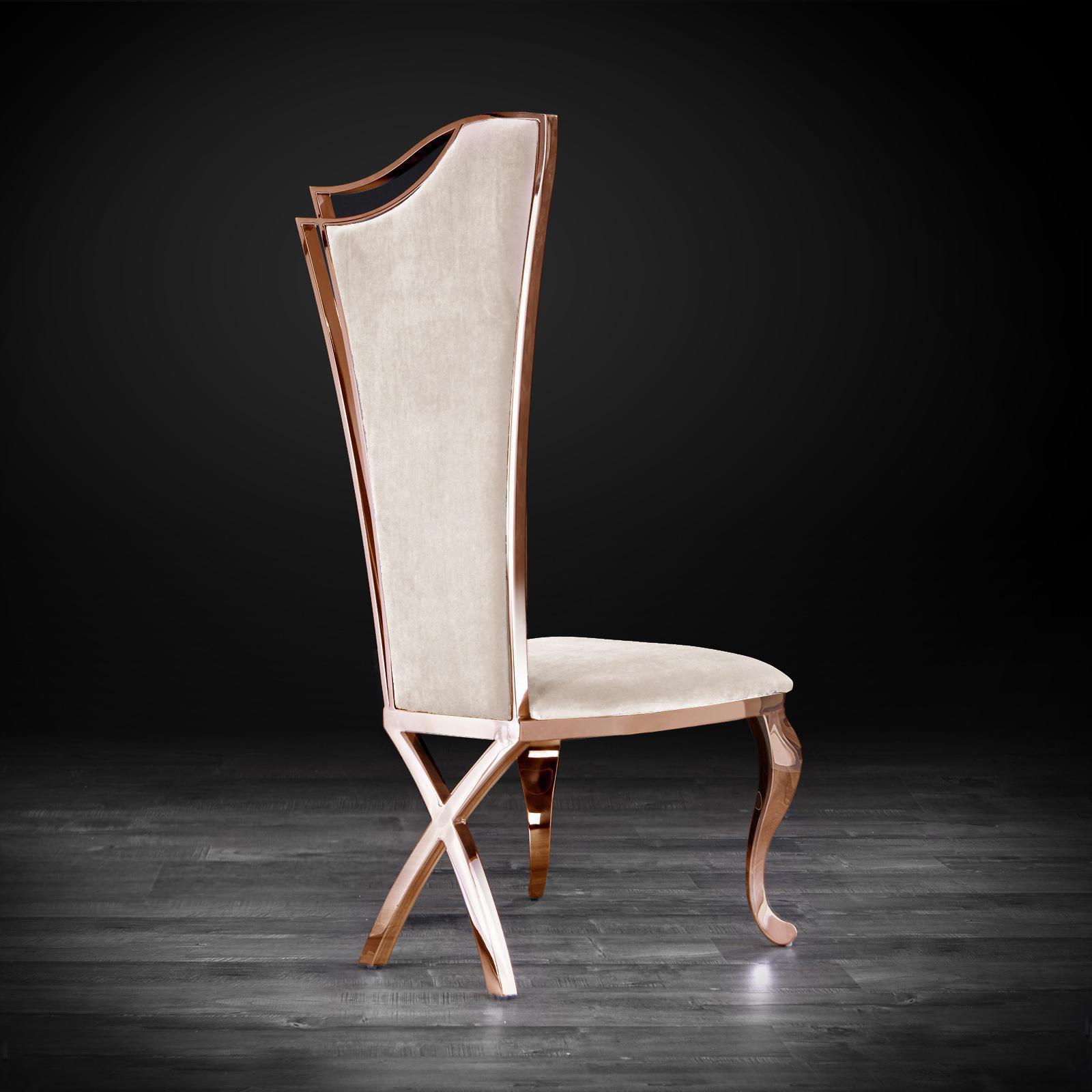 Belladonna Rose Gold Dining Chair - My Store