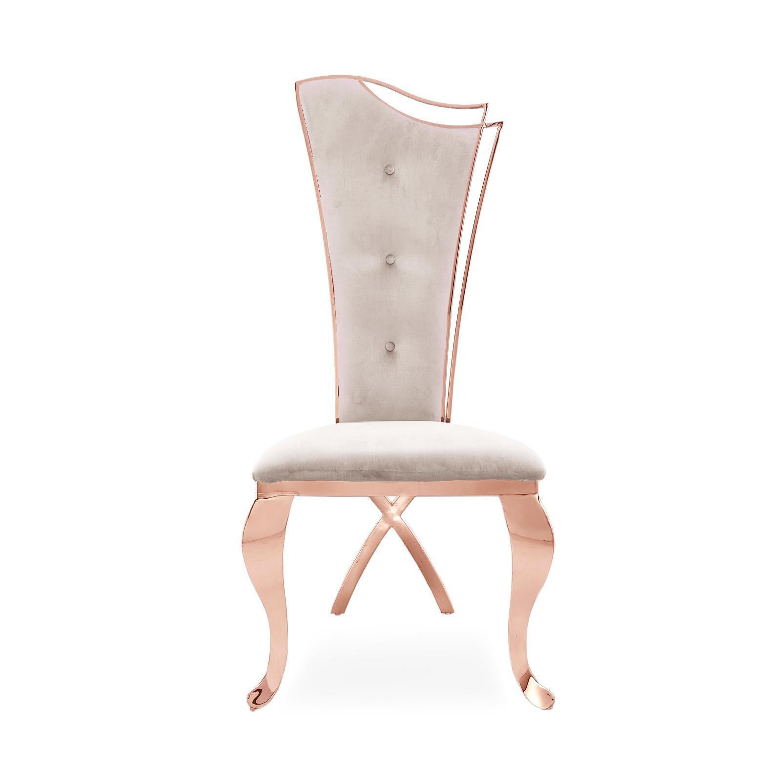 Belladonna Rose Gold Dining Chair - My Store