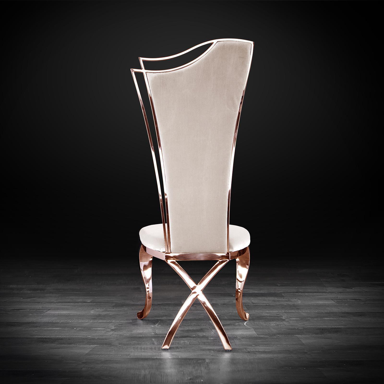 Belladonna Rose Gold Dining Chair - My Store