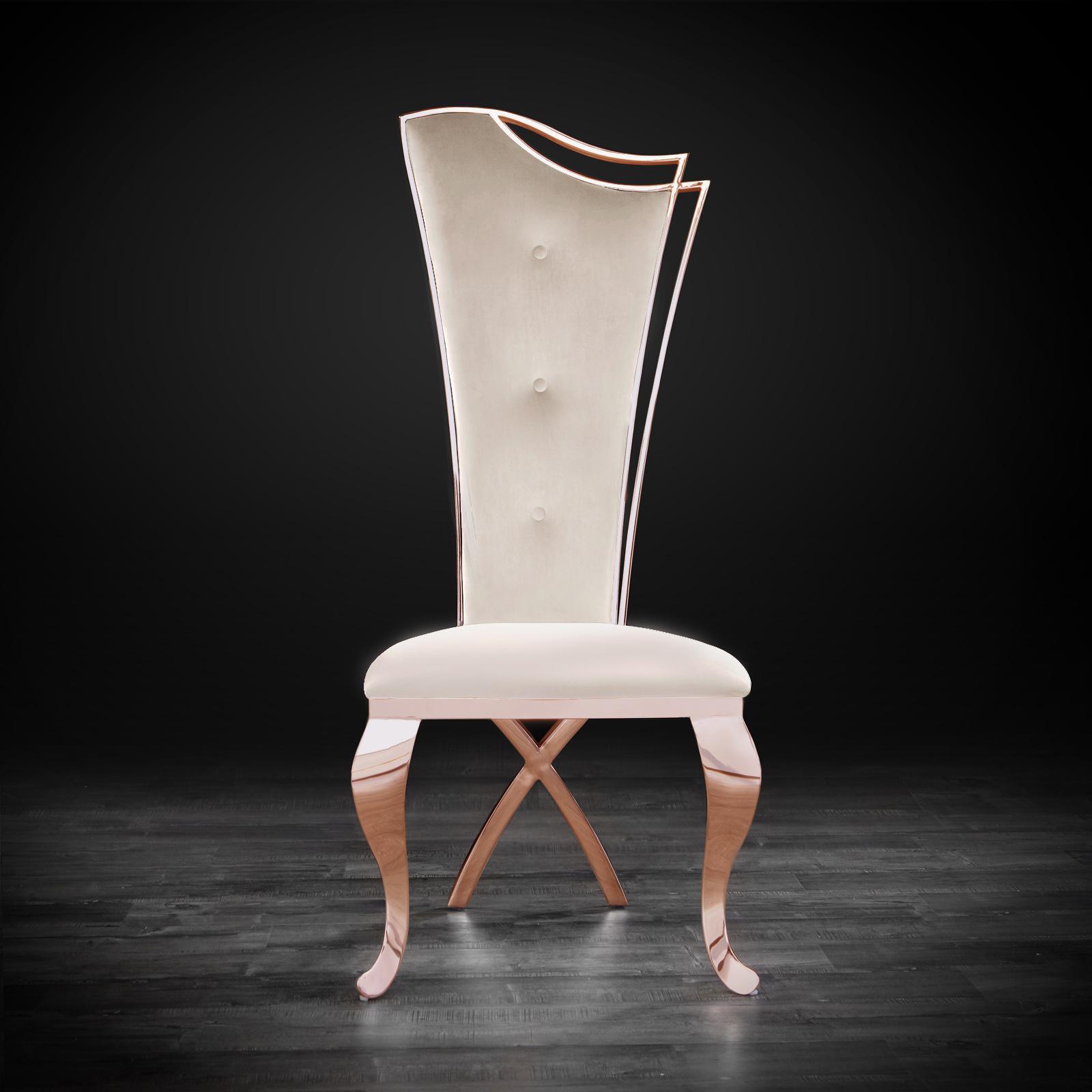 Belladonna Rose Gold Dining Chair - My Store