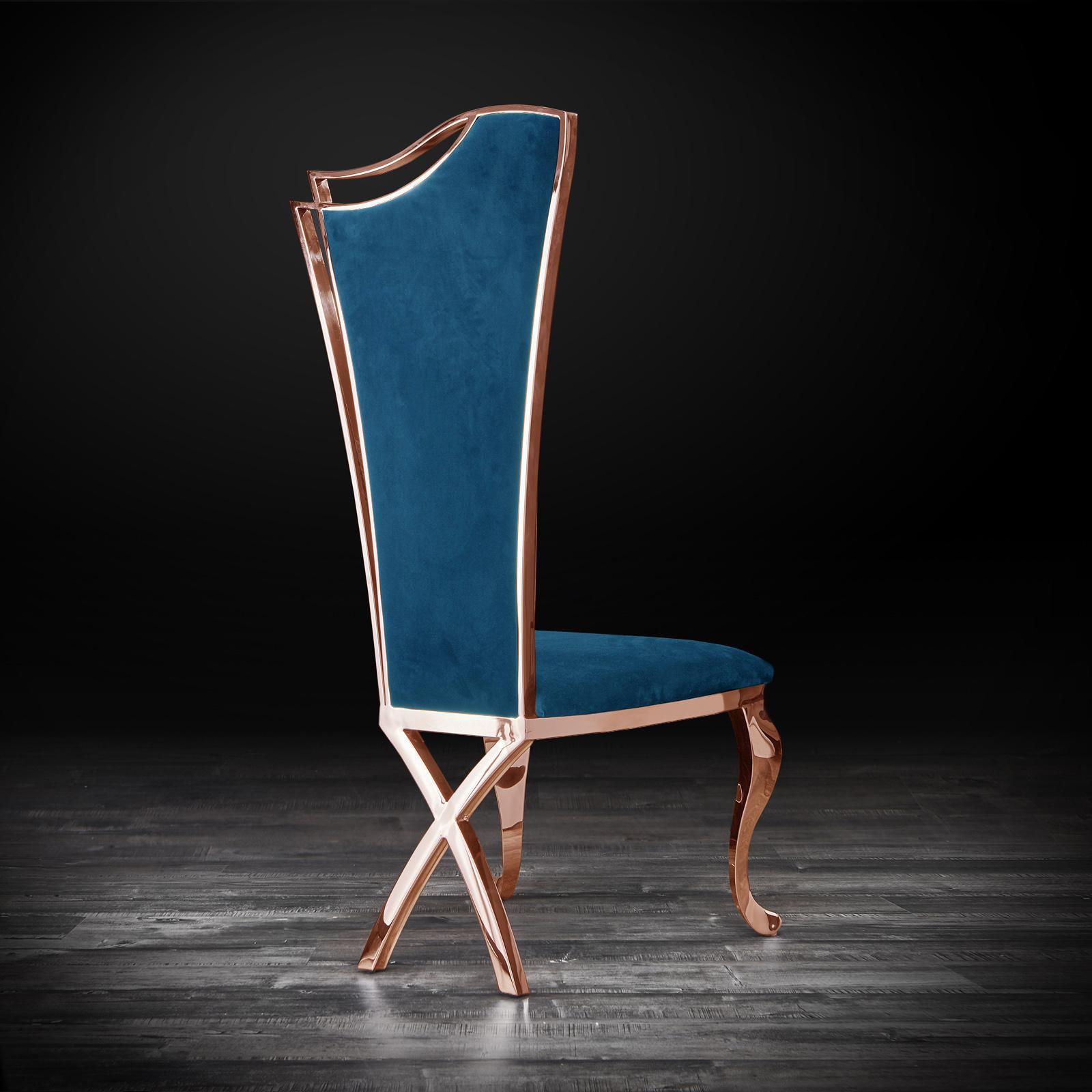 Belladonna Rose Gold Dining Chair - My Store