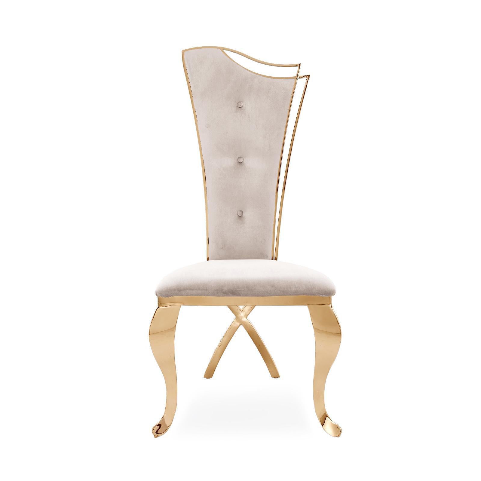 belladonna tgss beige velvet dining chair