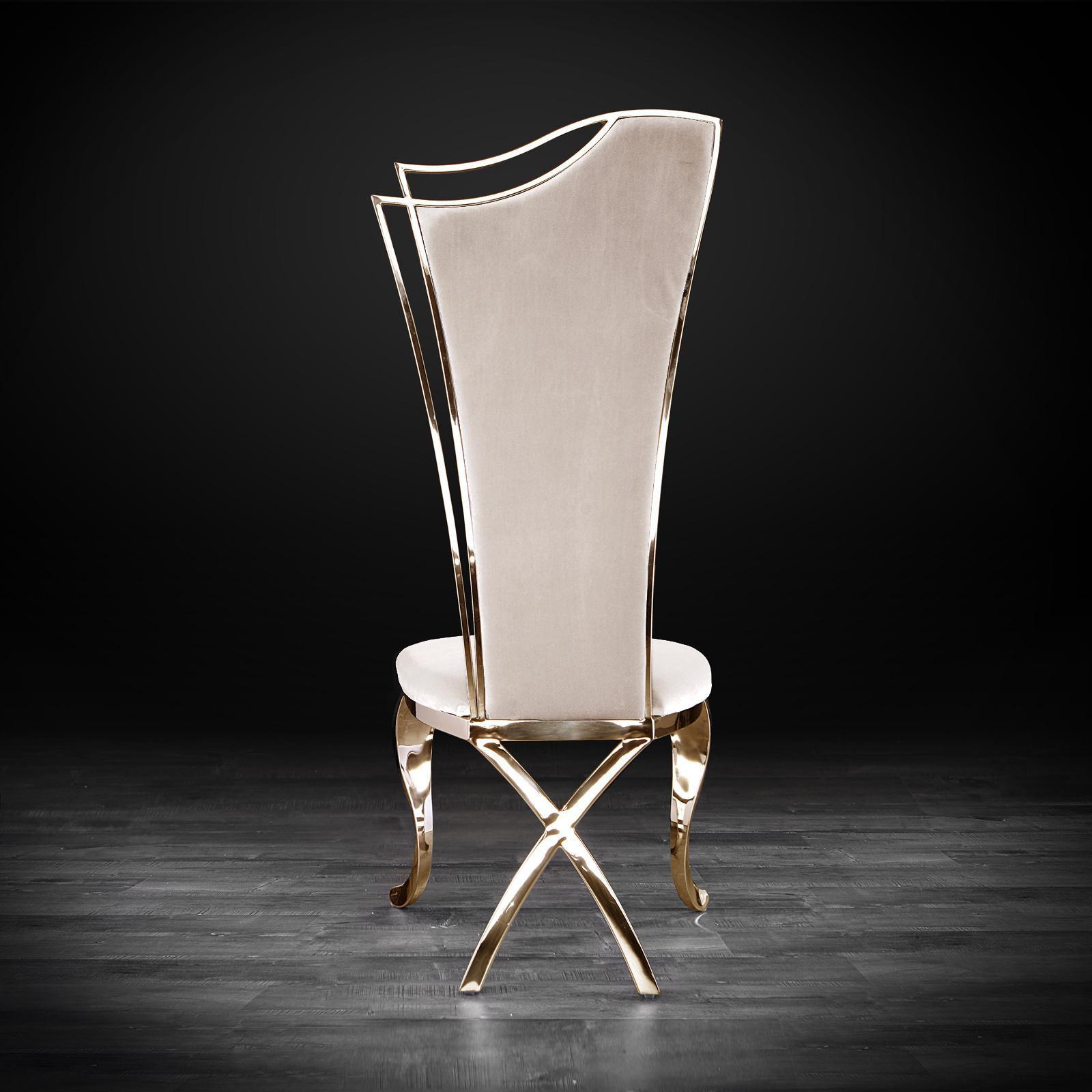 belladonna tgss beige velvet luxury dining chair