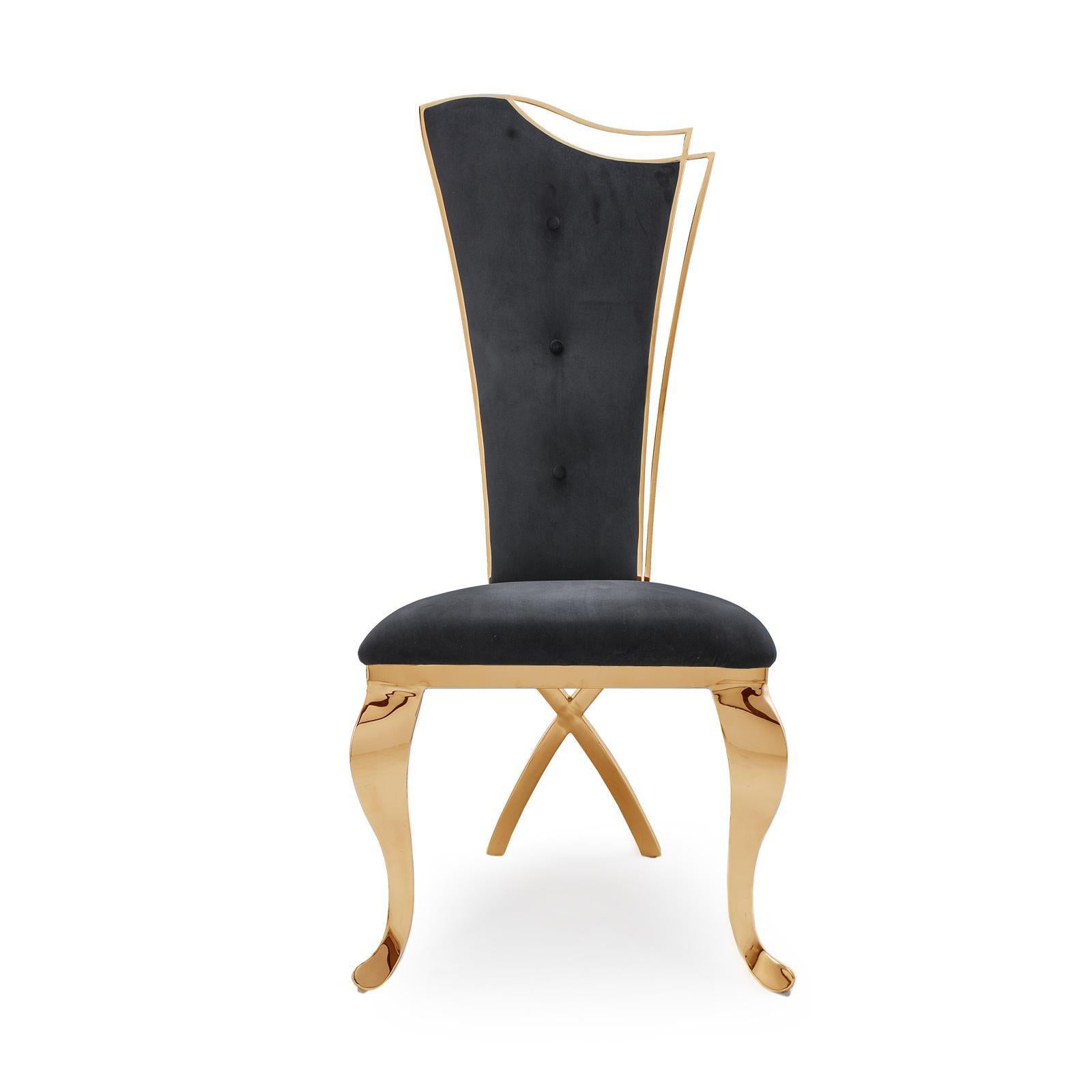 belladonna tgss black velvet ax dining chair