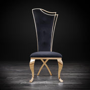 belladonna tgss black velvet modern dining chair