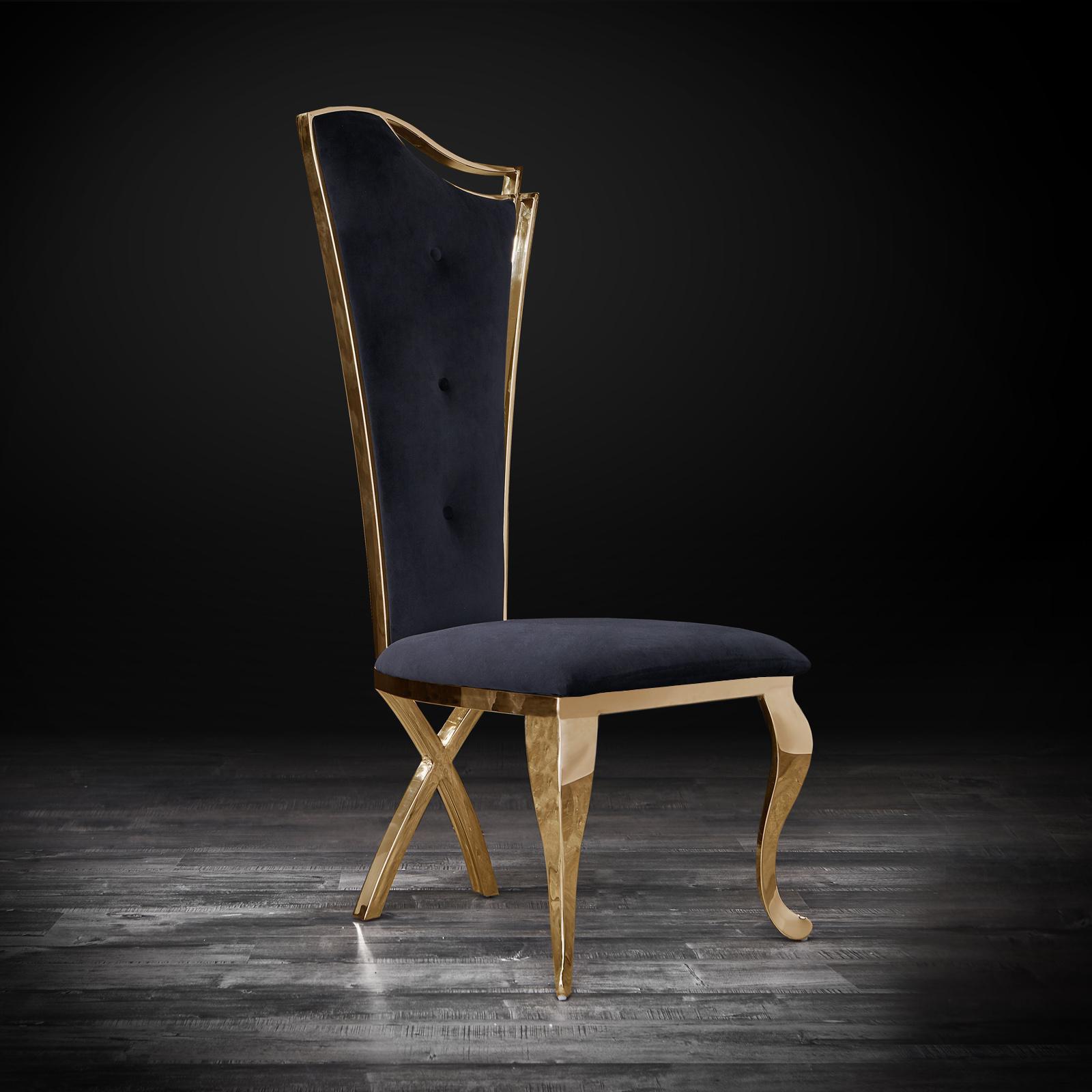 belladonna tgss black velvet stylish dining chair