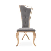 belladonna tgss gray velvet dining chair